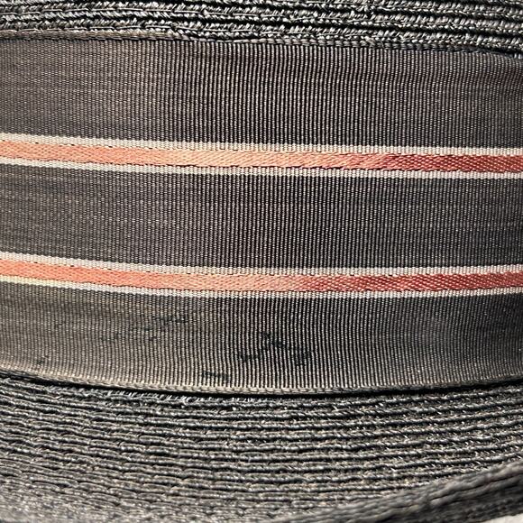 Vintage Dobbs Straw Fedora Hat Mens Size 6 1/2 Brown Ribbon Bow Hagedorn & Co - Picture 10 of 14